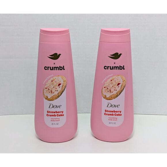 Dove Crumbl Moisturizing Liquid Body Wash Strawberry Crumb Cake, 20oz (Set of 2) - Picture 1 of 6